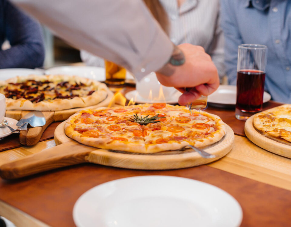 Pizza em eventos também pode ter opções mais equilibradas